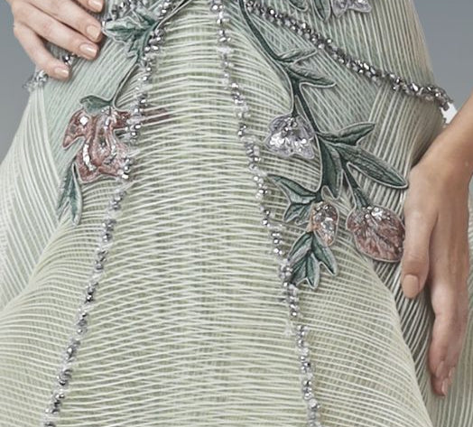 Beads and pleats