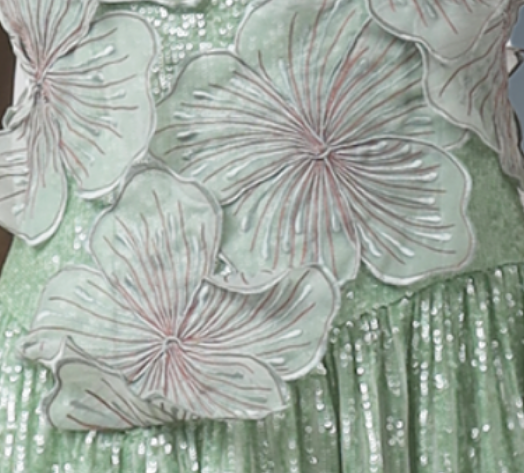 3D floral bodice