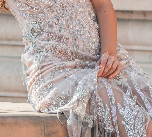 Beadwork and sequins