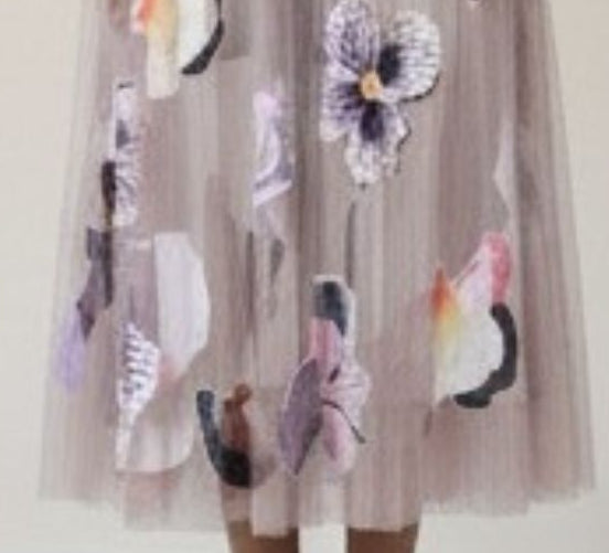 3D patches on tulle