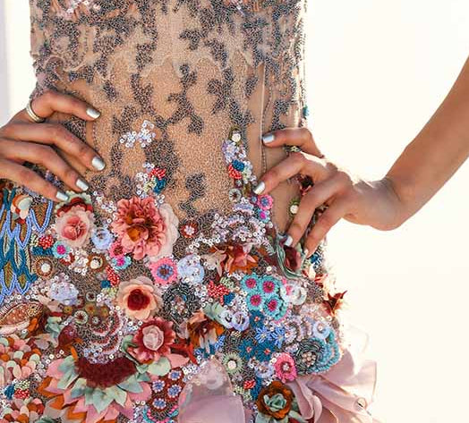 Coral embroidery