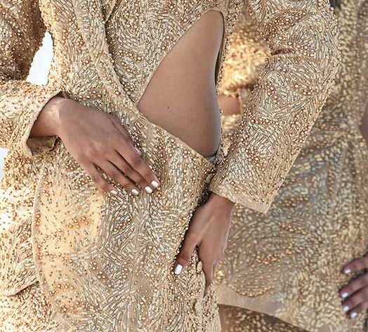 Copper and gold beading