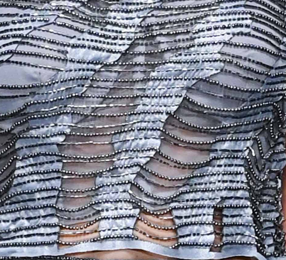 Laser-cut and beaded