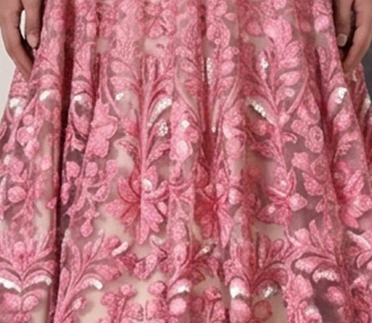 Threadwork and sequins