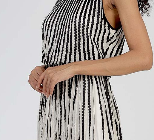 Embroidered stripes