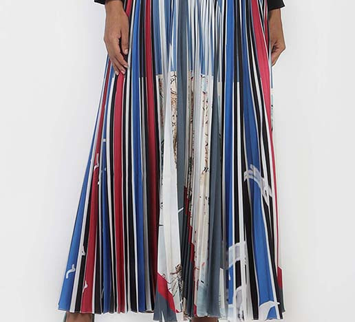 Pleated stripes