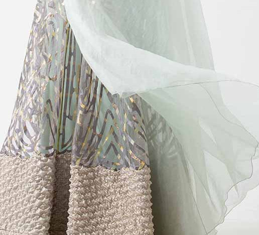 Pleats and sheer drape