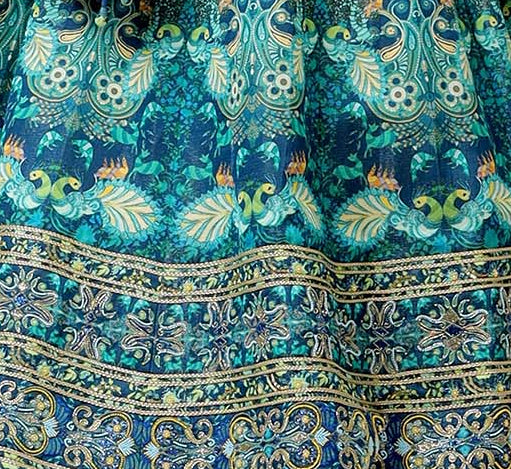 Paisley print and border
