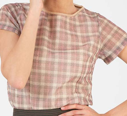 A woven check