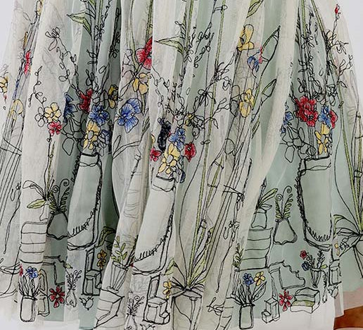 Sketch embroidery