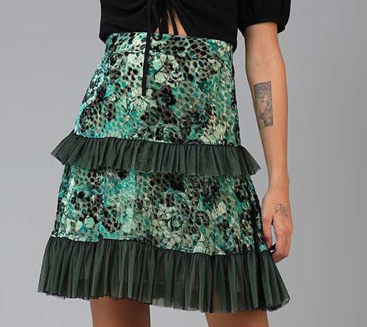 Velvet and ruffles