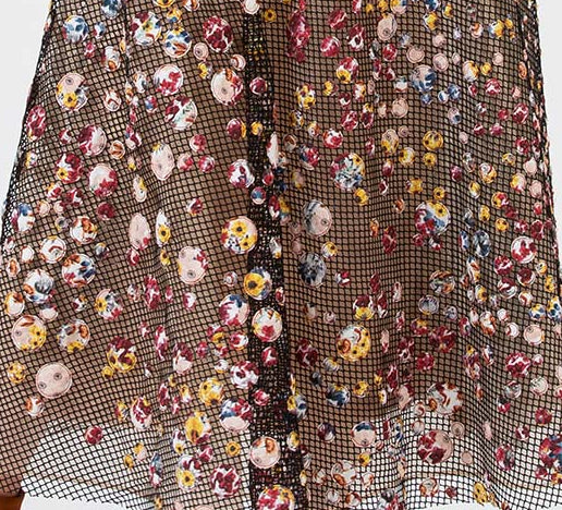 Florals on mesh