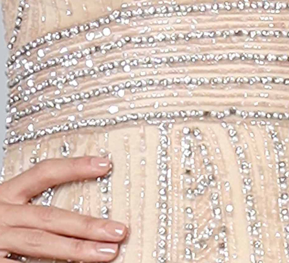 Rows of crystals