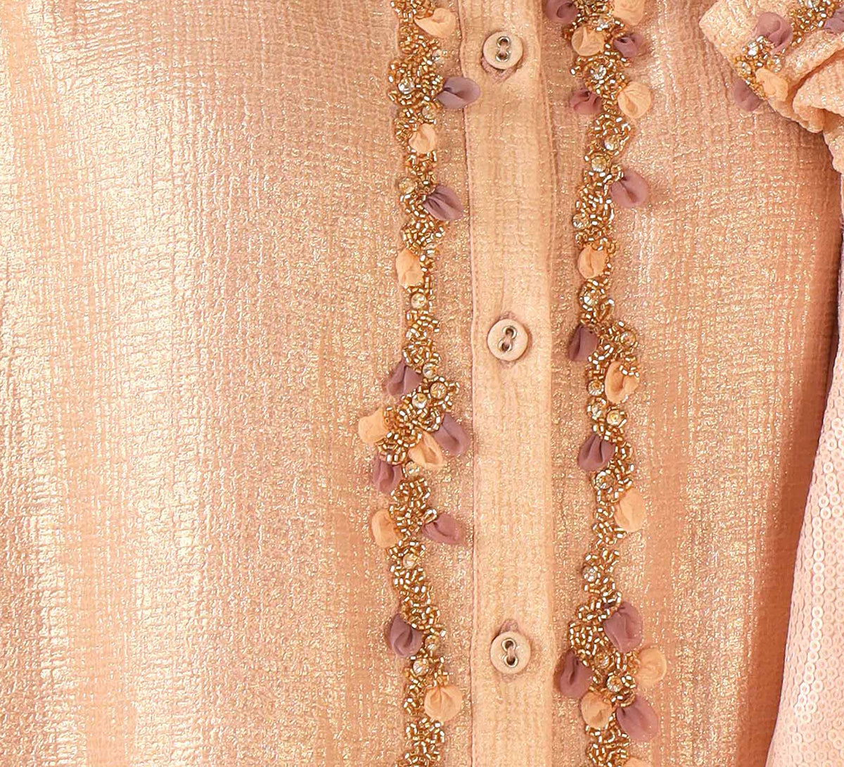 Embroidered placket
