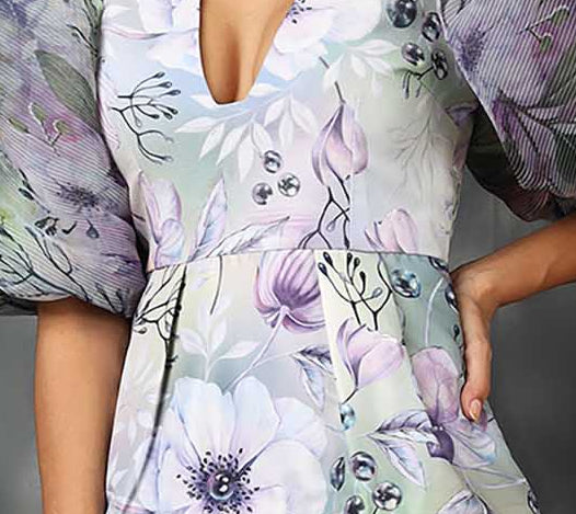Print and pleats