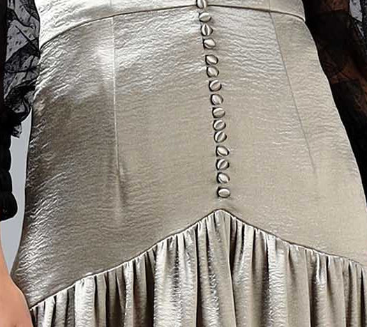 Satin and buttons