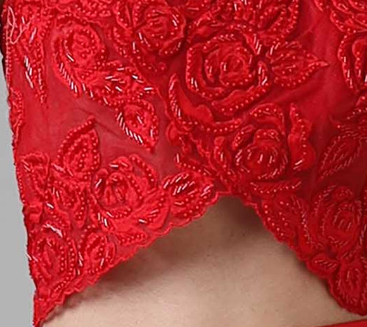 Embroidered roses