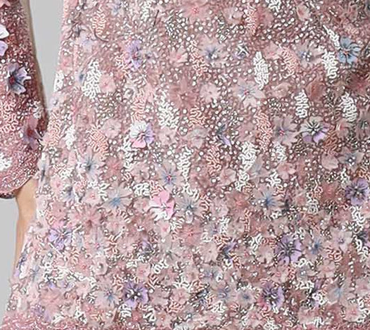 3D flowers and sequins