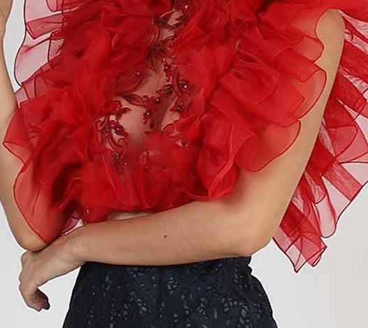 Organza ruffles
