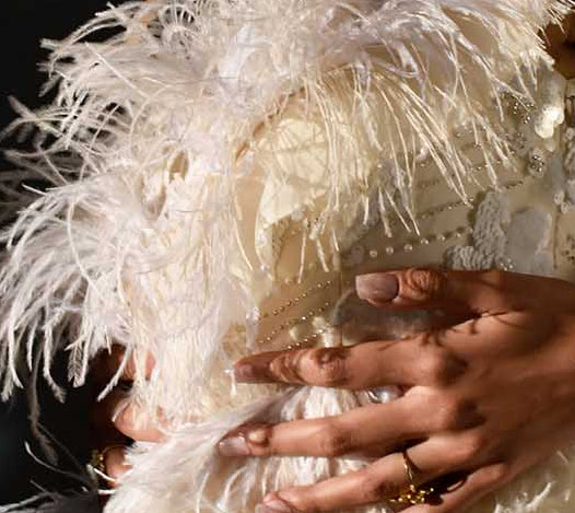 Feathers and sequins