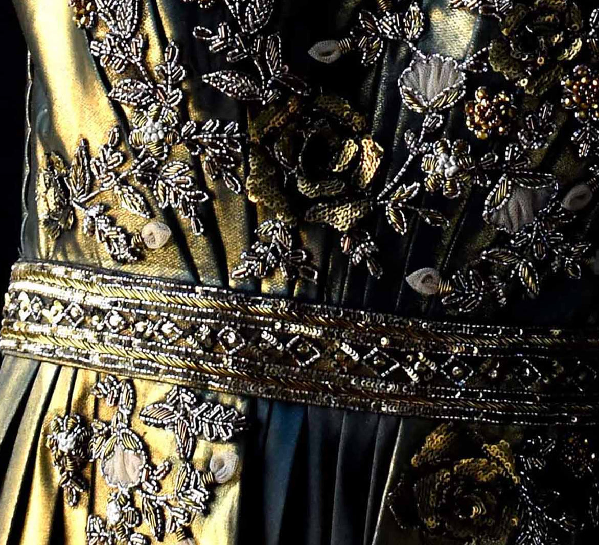 Embroidered gold