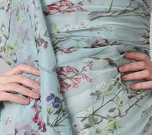 Pleats and flounce