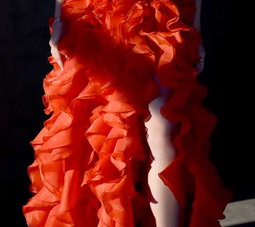 Ruffles in red