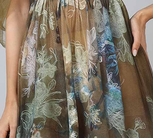 Florals on tulle