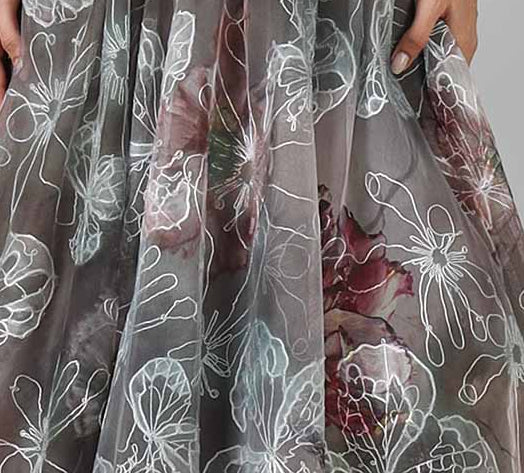 Line-drawn florals