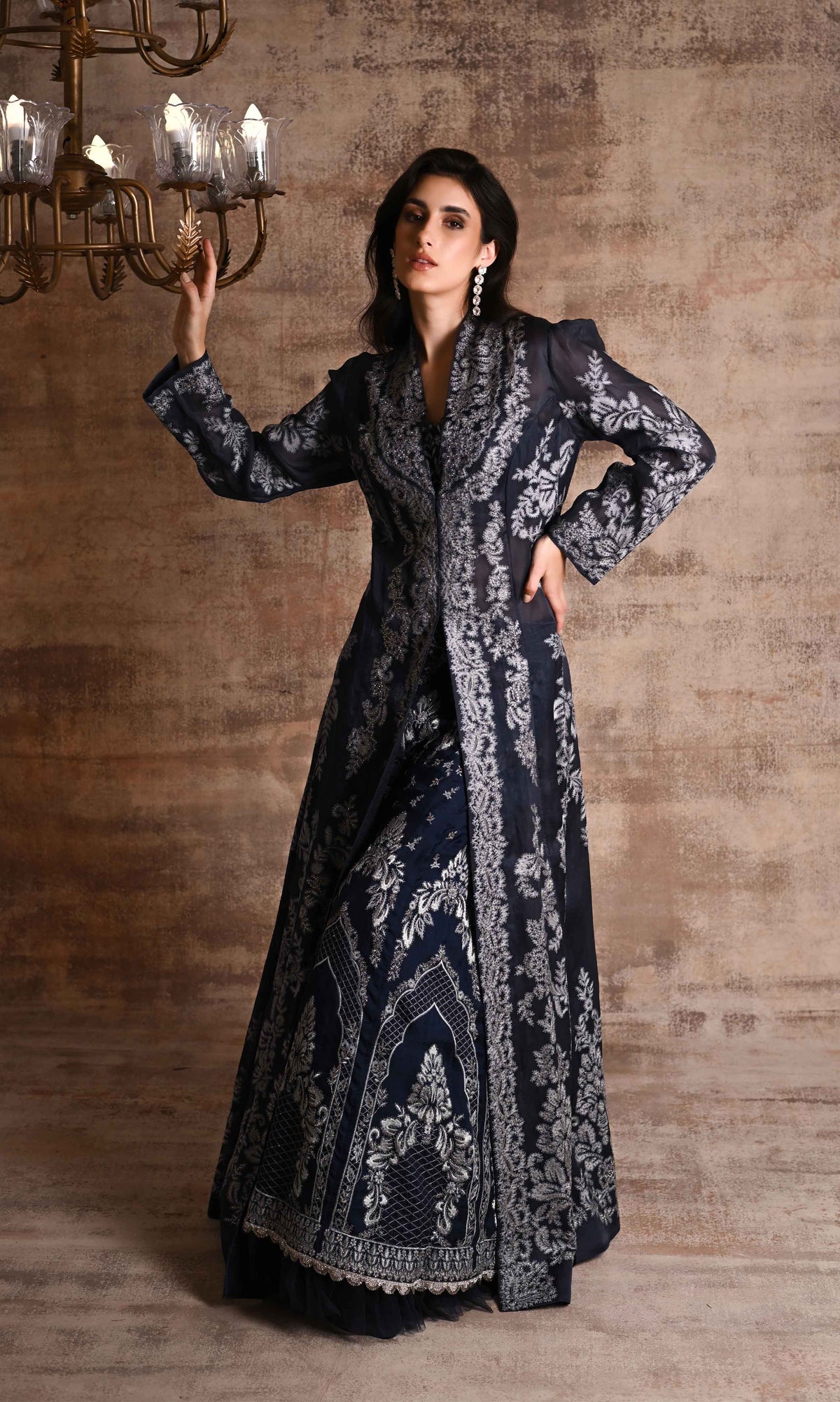 Zainara Jacket with Sharara set