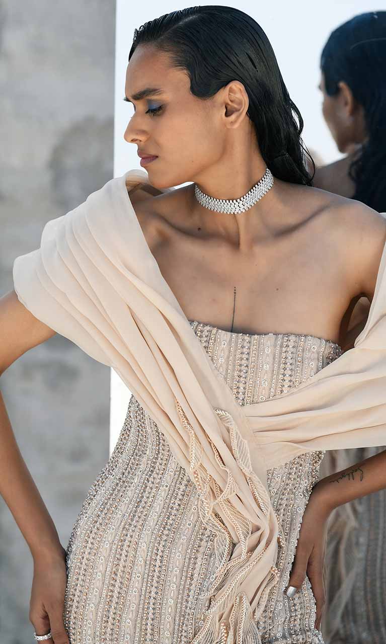 Beaded bodice