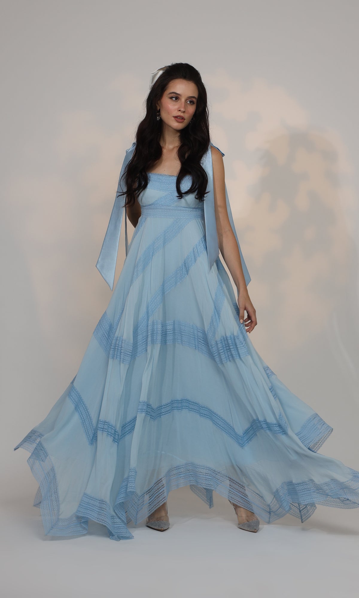 Hanah Lace Blue Dress
