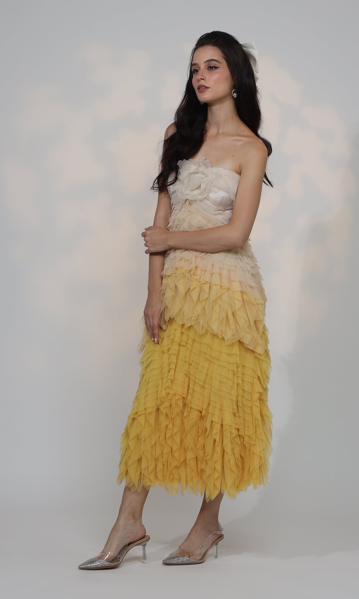 Solana Tulle Ruffled Dress