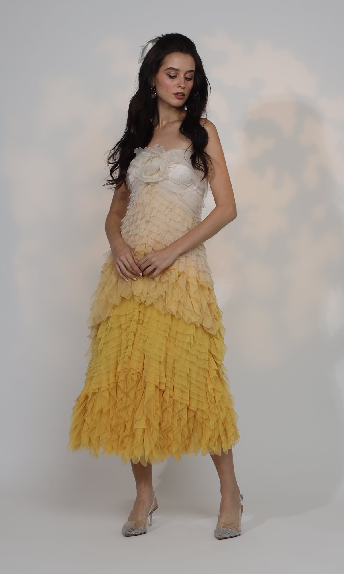 Solana Tulle Ruffled Dress