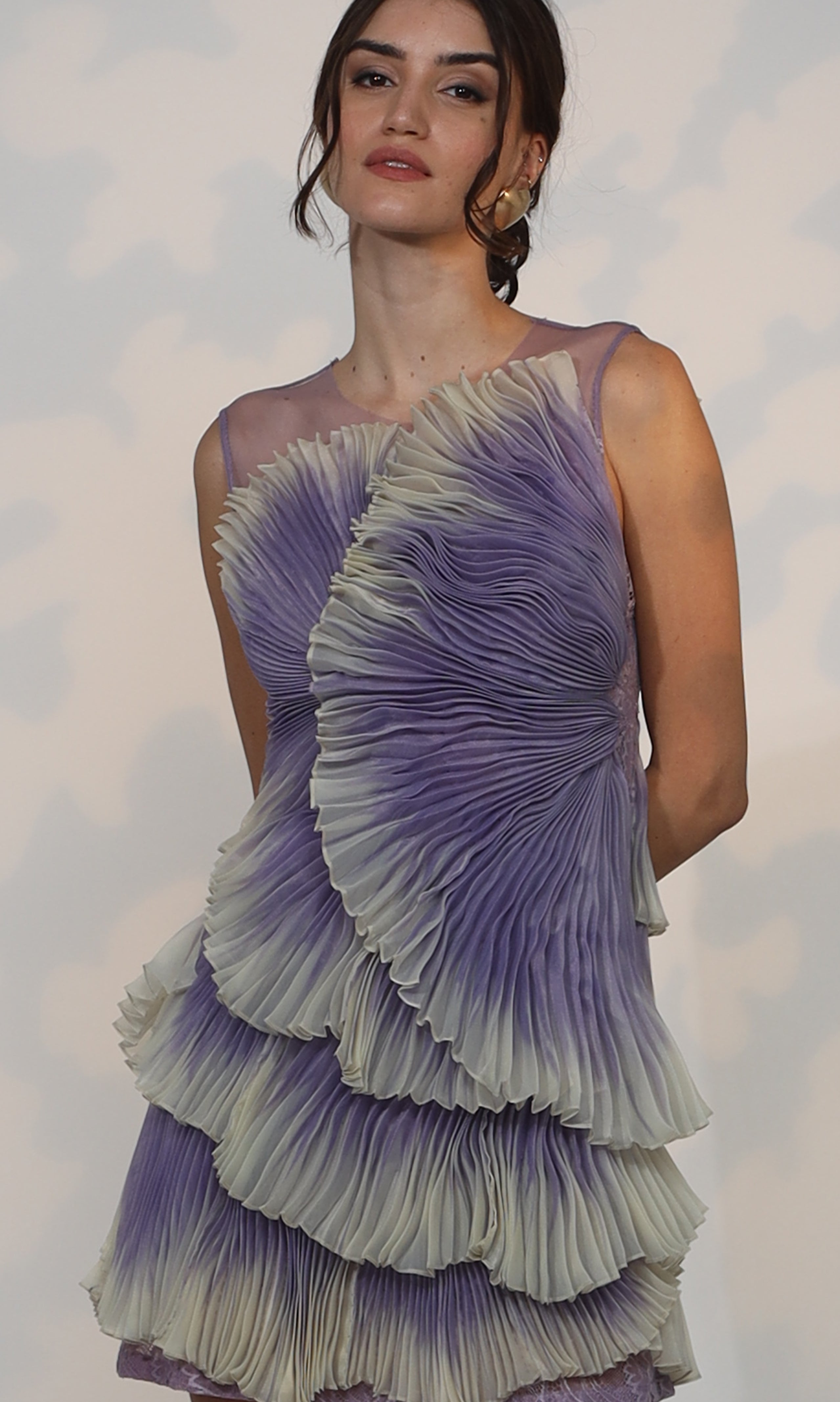 Fanned pleats