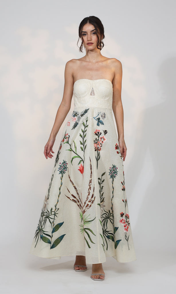 geisha designs floral dress Geisha Designs 3D Floral Asymmetrical Mi by Anthropologie