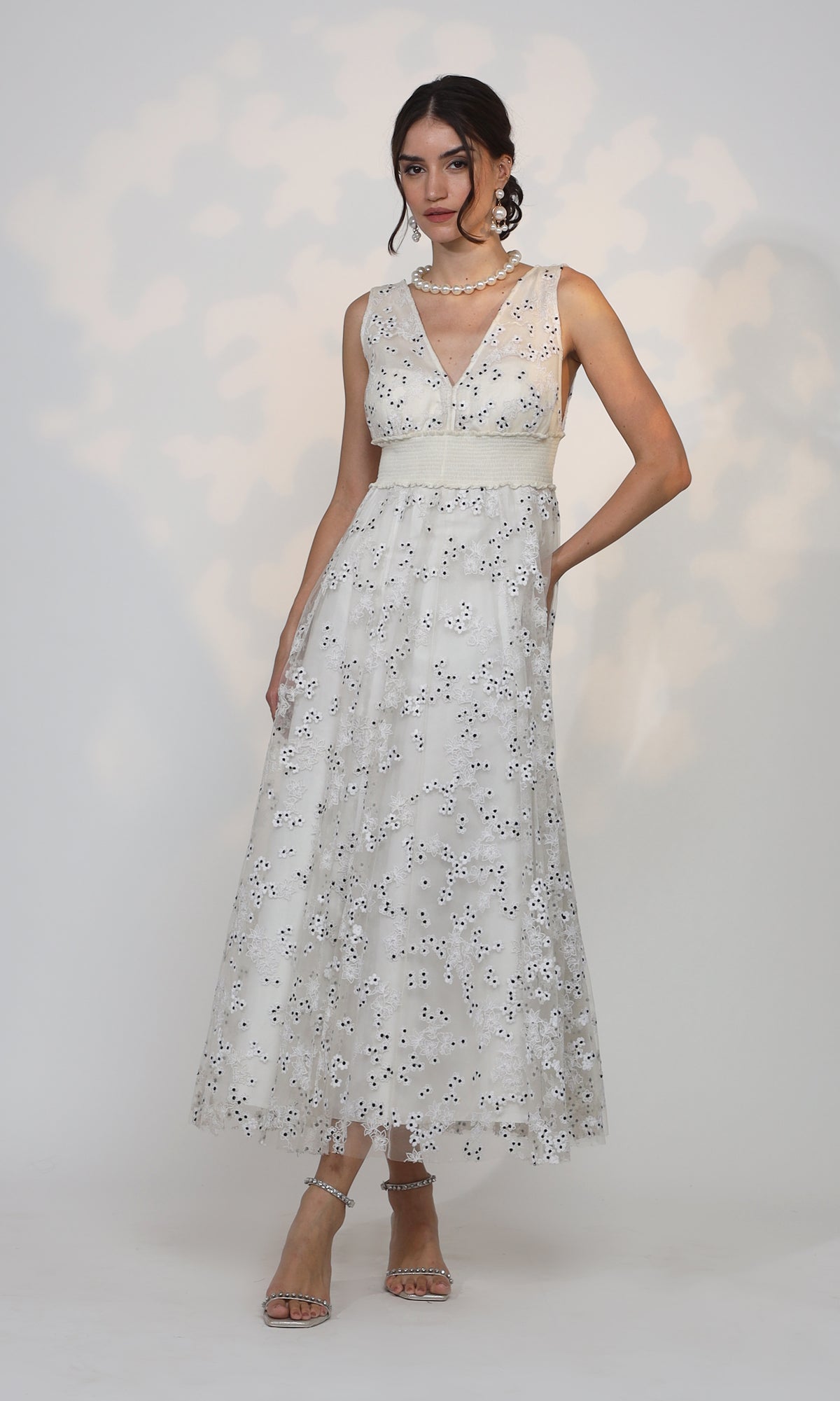 Sivan Embroidered Ditsy Dress
