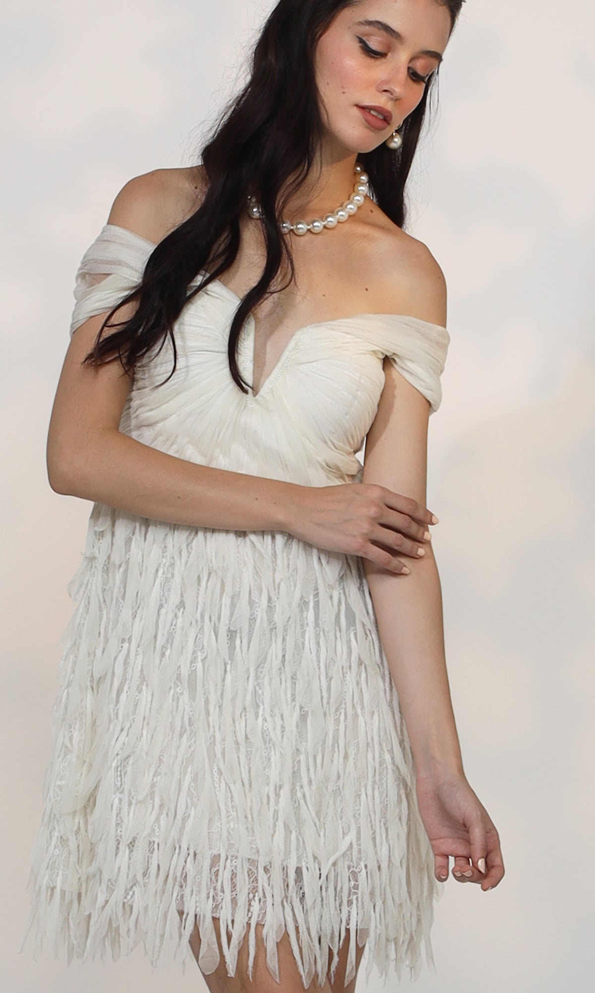Gillian White Feather Dress