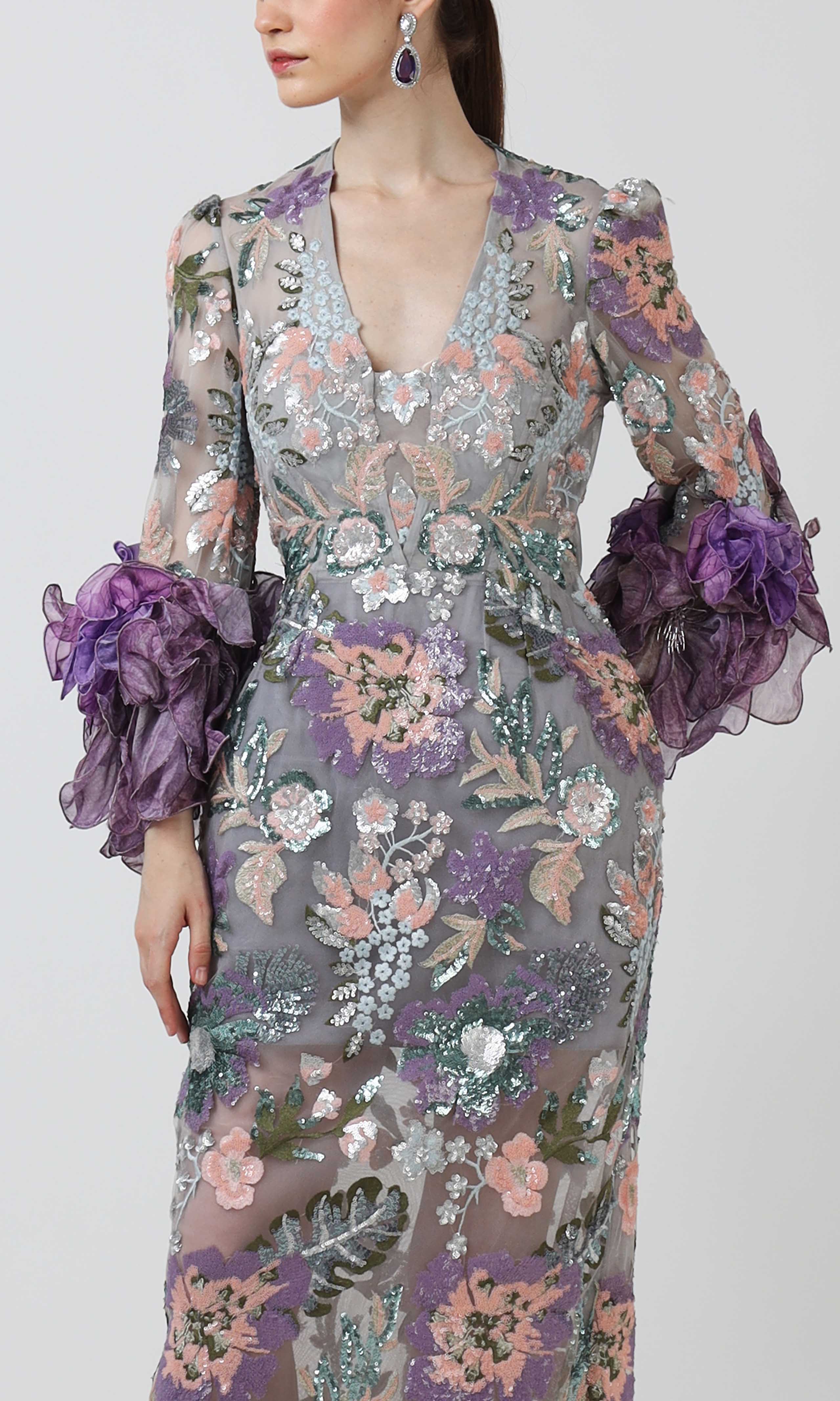 Shimmering embroidery