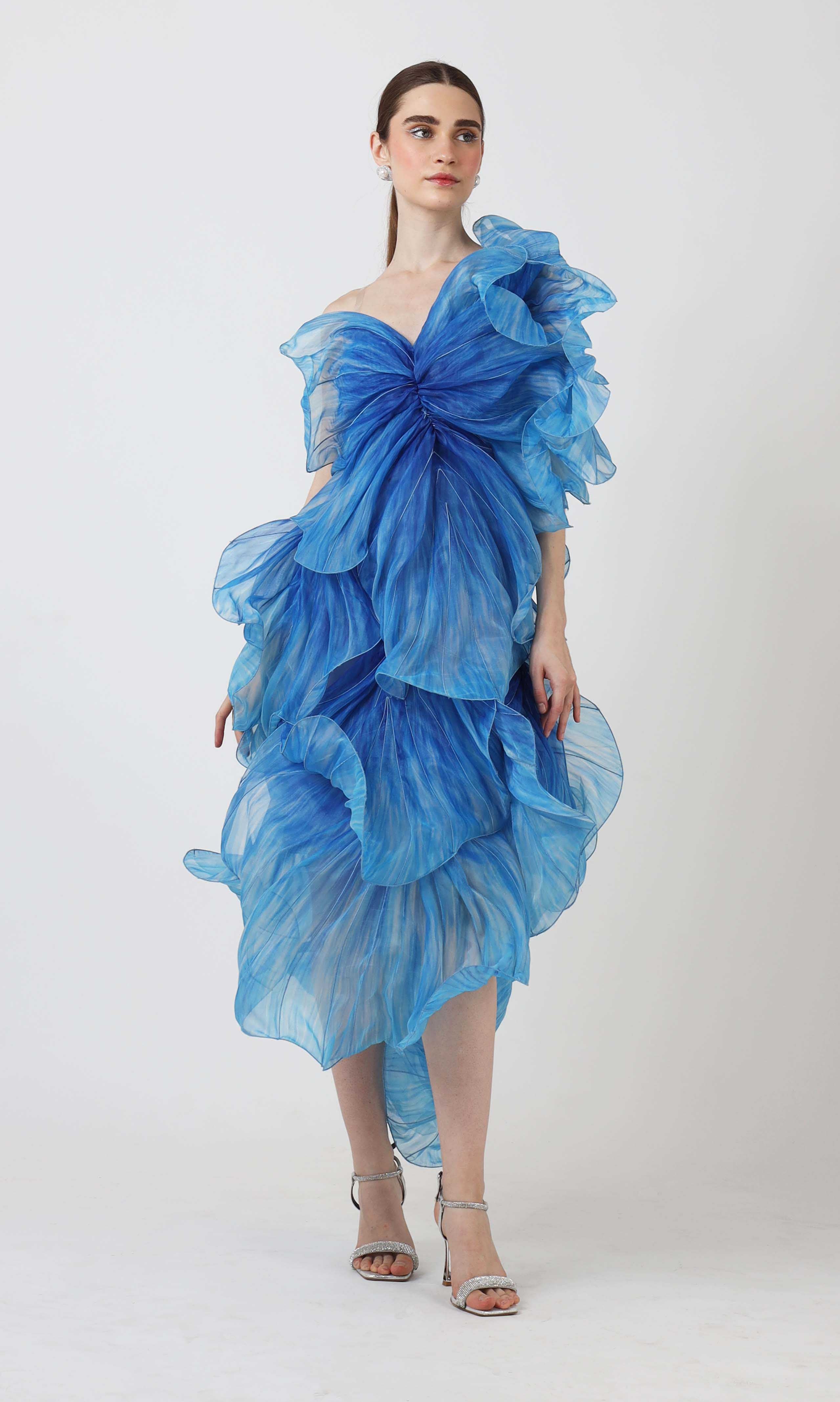 Pleated organza