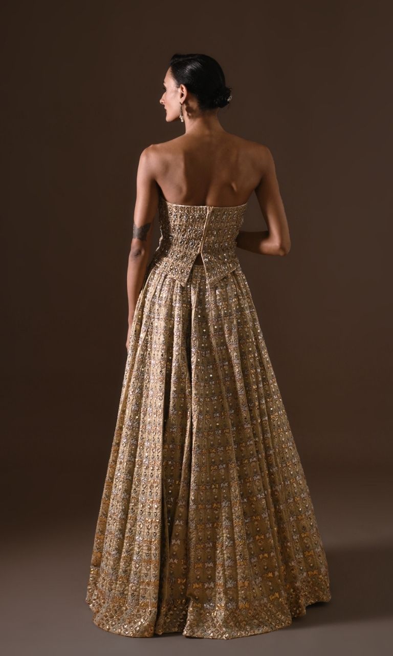 Gilded Mosaic Corset Lehenga Set