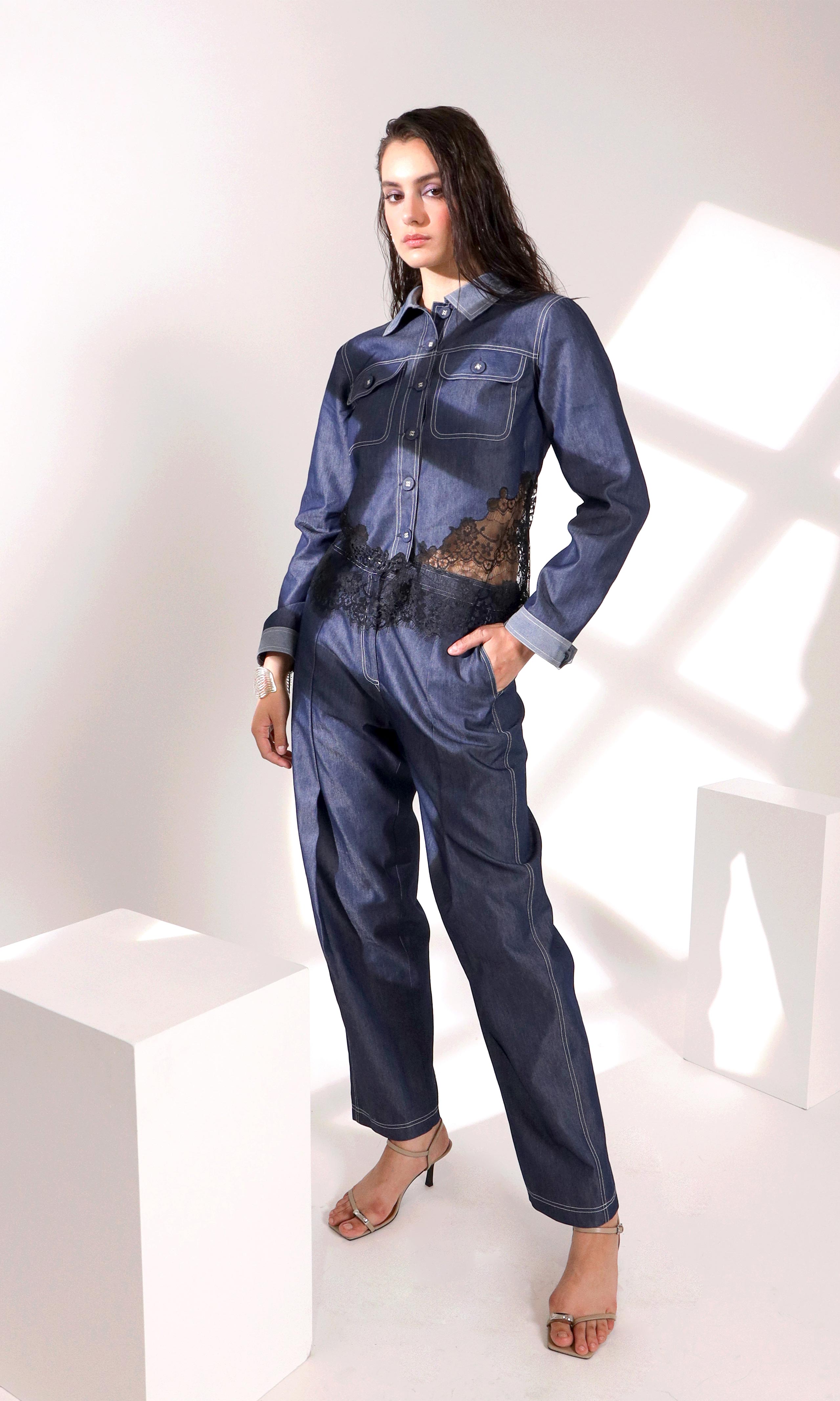 Denim into lace