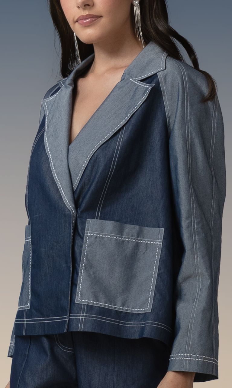 Two tones of denim