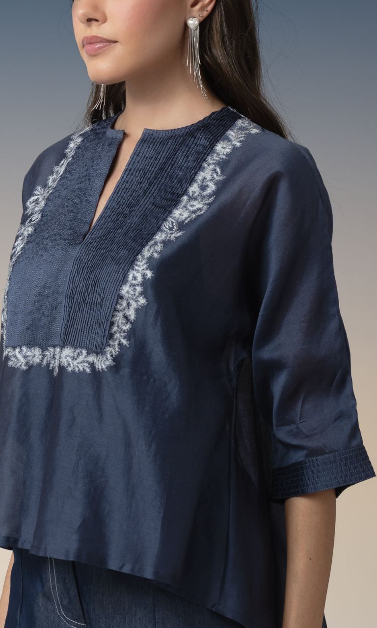 Indigo Bloom Tunic