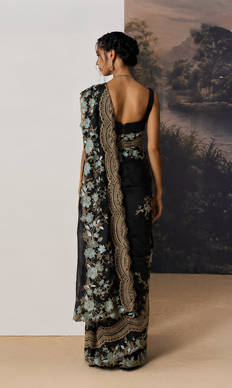 Zaria Embroidered Saree
