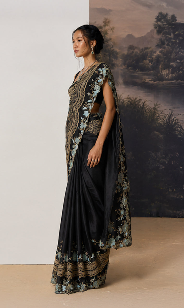 Zaria Embroidered Saree