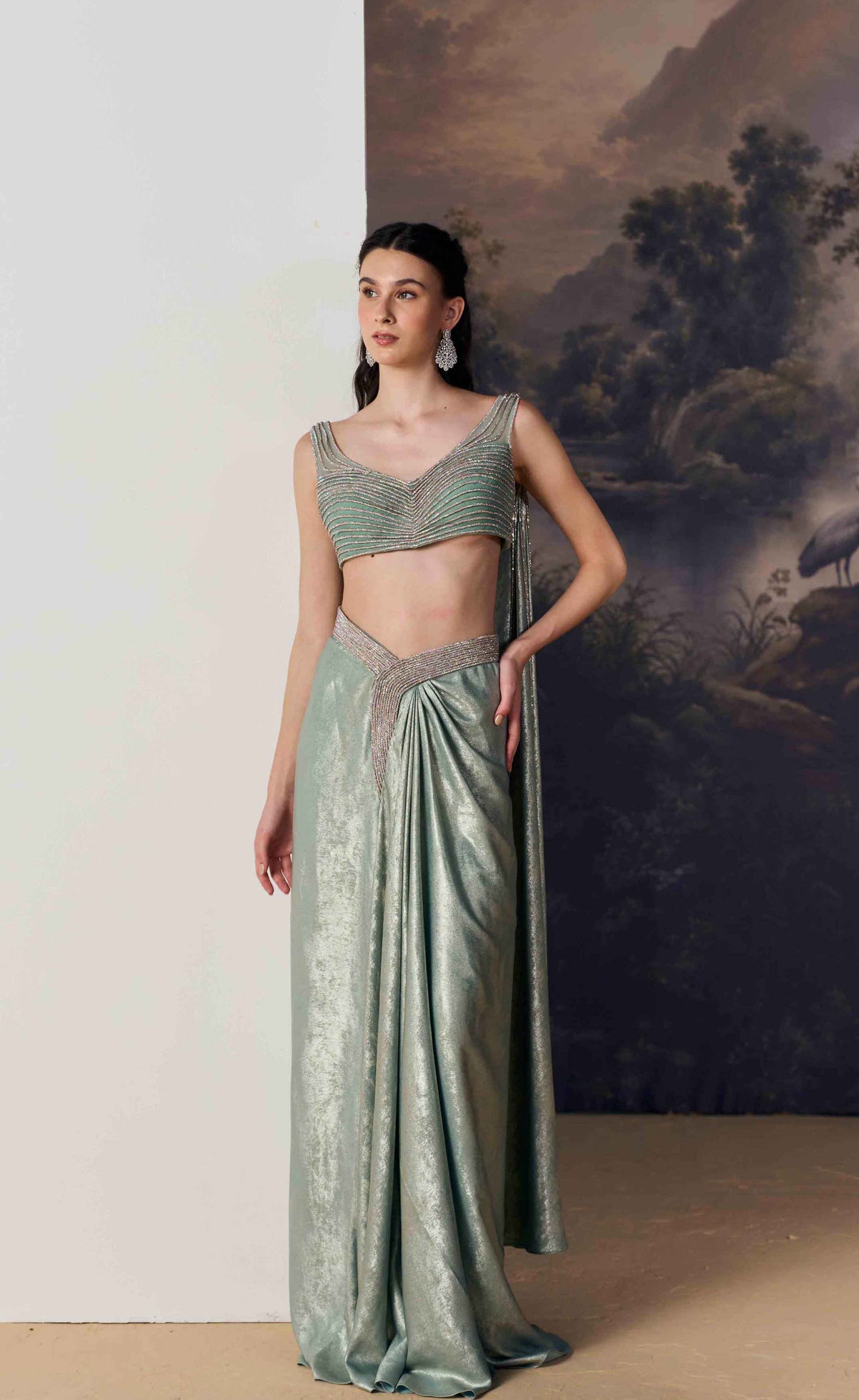 Salacia Draped Saree Set