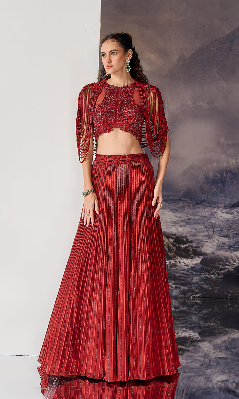 Scarlett Beaded Lehenga Set