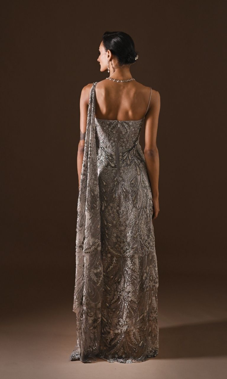 Silver Elegance Gown