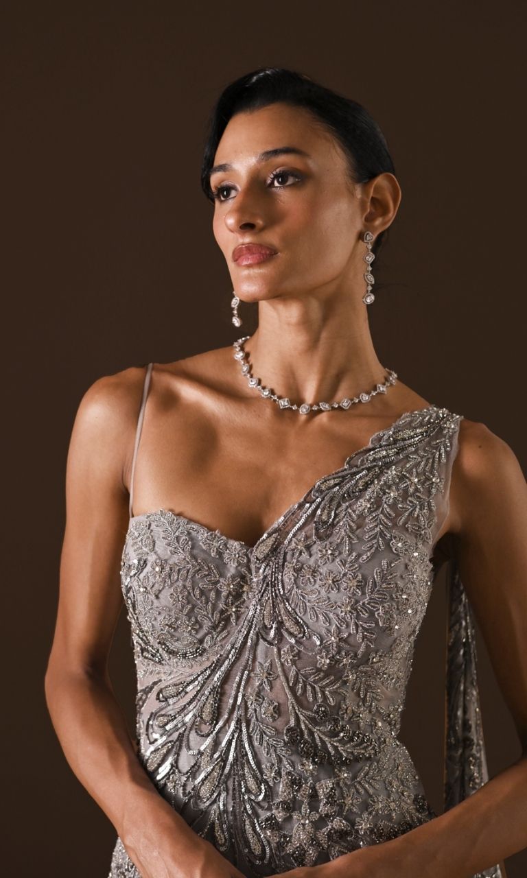 Silver Elegance Gown